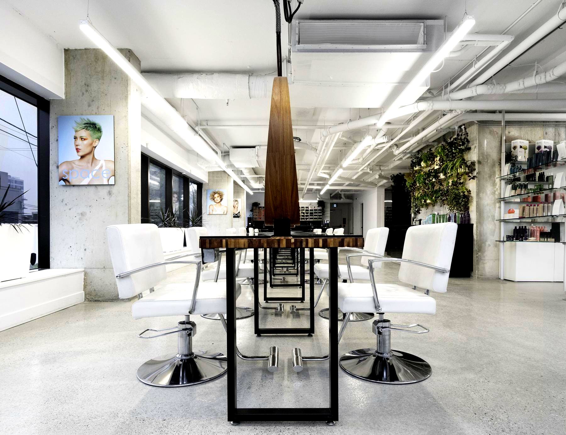 Space Salon at Aveda Institute Vancouver where graduates work